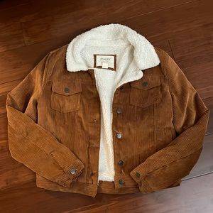 Brown corduroy Sherpa jacket